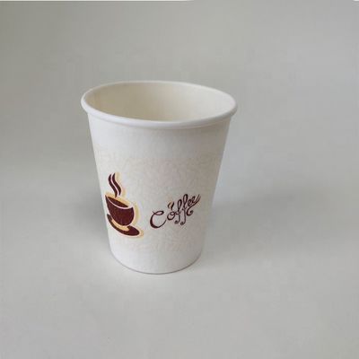 डिस्पोजेबल पीई कोटेड 230ml सिंगल पेपर कप 7.5oz कस्टमाइज़ेबल लोगो