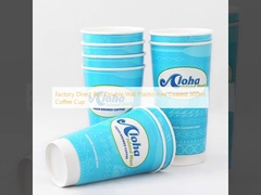 फैक्टरी प्रत्यक्ष 8 औंस डबल दीवार प्लास्टिक मुक्त लेपित 300ml कॉफी कप